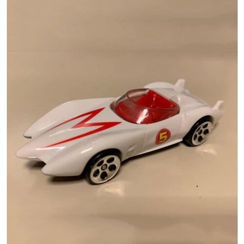 White Color 1/64 Scale Metal Alloy Diecast mach 5 Racing Sports Car Van Model Toy for Collections Gifts for Kids