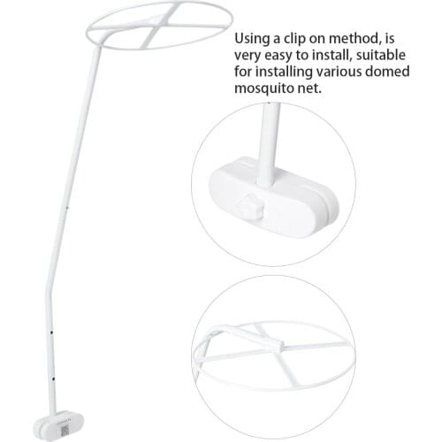 Mosquito Net Stand Holder Set Adjustable Clip-On Crib Canopy Holder Rack Mosquito Net Accessories