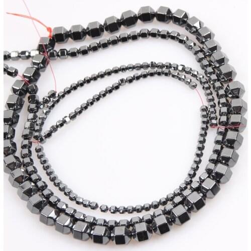 Natural Stone 4~9mm Hematite Non-magnetic Multi-faceted Gallstone Loose Beads Jewelry Making DIY Bracelet Necklace Accessories