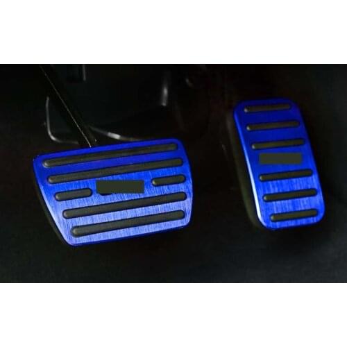 Foot Rest Pedal Pad No Drilling Brake Gas Fuel Cover Trims For 2017-2021 Honda CRV CR-V New AT Blue