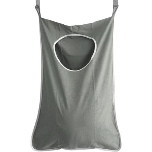Hanging Laundry Hamper Bag Over the Door Large Capacity Dirty Clothes Storage Bag Portable Durable Oxford Cloth Recycle Bag #4O