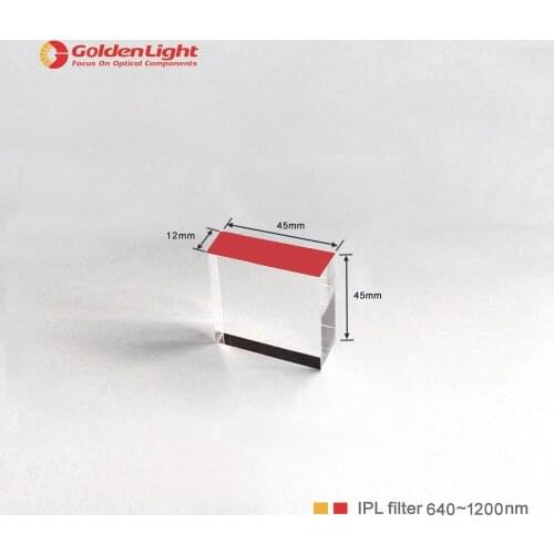 Size:45*12*45mm , coated side:45*12mm / sapphire crystal for shr laser machine , wavelength : 640nm~1200nm