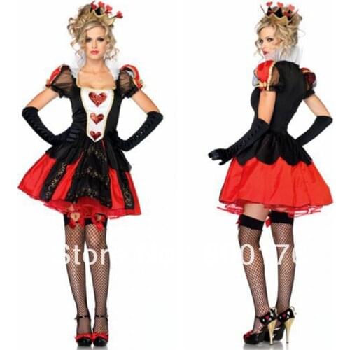 Halloween costume Alice in wonderland cosplay Queen of Hearts Ladies Women Fancy Dress Costume plus size costume xs-6xl ZT84670