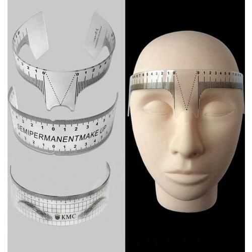1PC Reusable Eyebrow Ruler Tool Permanent Makeup Eyebrow Grooming Tattoo Stencil Shaper Rule Measure Tool Makeup Measures