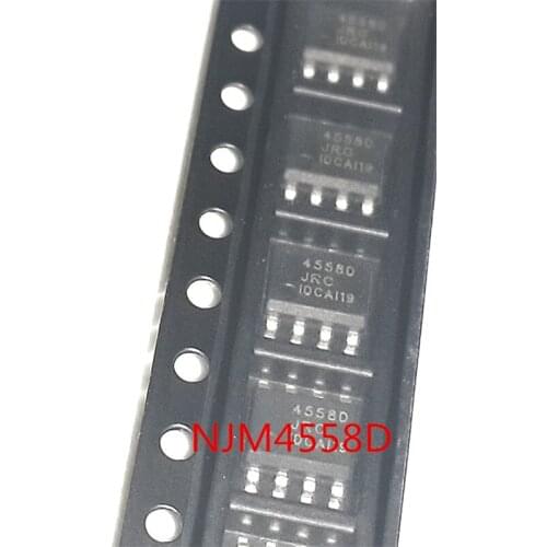 100% New original NJM4558D JRC4558D 4558D SMD SOP8 dual op amp amplifier IC