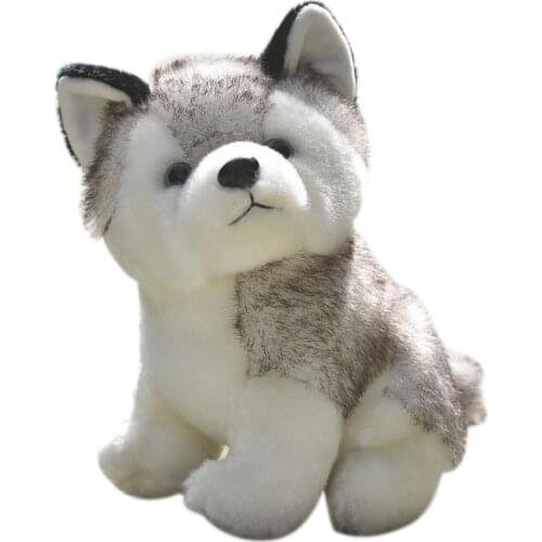 20cm Cute Simulation Husky Plush Doll Toy PP Cotton Dolls Pillow Soft Home Plush Animal Gift Cushion Stuffed Toy Doll Kids S6O8