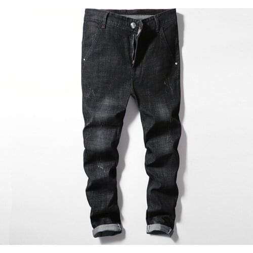 2021 Brand Men Jeans Spring Autumn Style Jeans Slim Stretch Jeans Denim Pants Solid Slim Fit Jeans Male Street Skinny Pant