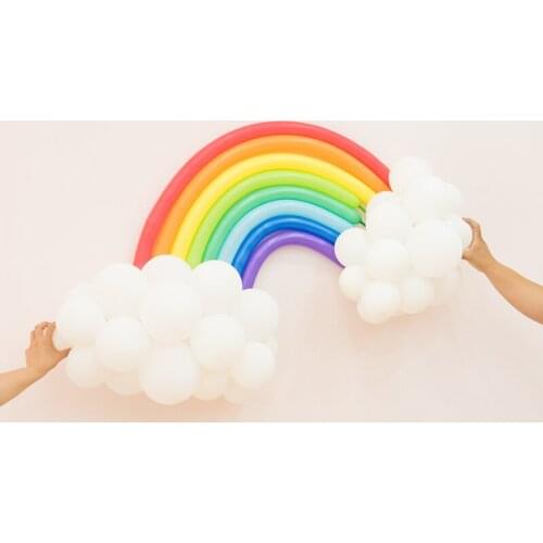 28 pcs/set DIY Magic Balloon Dessert table Birthday Decor Children Birthday Gift Accessories Decoration Rainbow Clouds Balloon