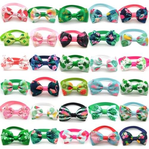 50/100 Pcs New Summer Patterns Pet Dog Grooming Dog Accessories Dog Bow Ties Puppy Dog Cat Bow Ties Pet Supplies Bowtie