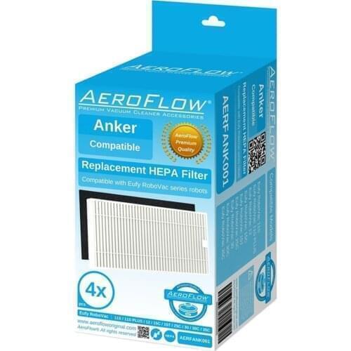 AeroFlow Anker Eufy RoboVac 30 Hepa Filter - 4 Pieces (Guaranteed) HT-SF0326-7