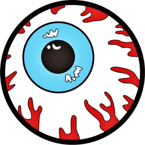 Aliauto Funny Car Stickers & Decals Eye Graffiti Cartoon Accessoriess for Volkswagen Polo Golf Audi A4 Q3 Motorcycle 11CM