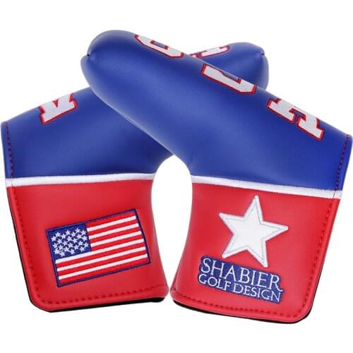 2020 USA Design Embroidery Premium Leather Golf Head Covers for Blade NEWPORT Putters Magnetic Closure