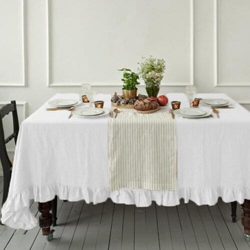 CZH Linens Linen Tablecloths On The Table