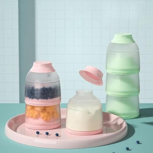 Milk Powder Dispenser BPA Free Food Grade Material Baby Ware Stackable Milk Babies Snack Container Toddler Dust-proof Box