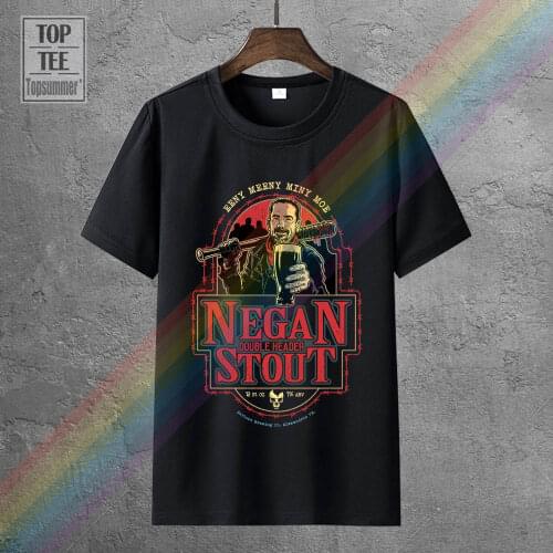 Negan Stout T Shirt Funny Beer Twd Lucille Walking Dead Tee C06