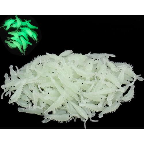 New design 100 pieces of soft silicone shrimp bait 2.7 cm small shallow six-color freshwater fishing shrimp bait