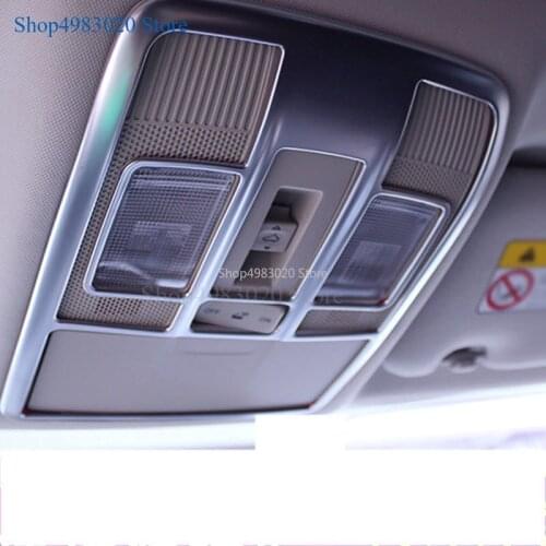 Car Interior Switch Panel Chrome ABS Front Head+Rear Back Read Reading Light Lamp Trim For Mazda CX-5 CX5 2013 2014 2015 2016