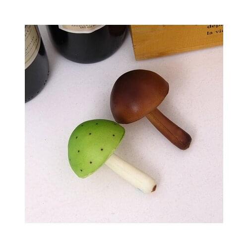 Food toys Food Green & Brown Mushroom Vegetable Fruit Toy Model Simulation Food Early Educational Children Pretend Play House
