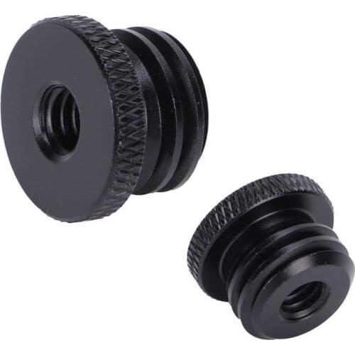 Aluminum Alloy Mic Stand Adapter 1/4 Inch Female to 5/8 Inch Male Screw Thread Adapter for Camera Monitor Microphone Stand