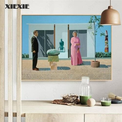Modern Canvas Painting Lover Couple David Hockney My Parents Printed Canvas Art for Living Room and Bedroom Home Wall Decor