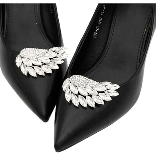 Shoe Clip Silver Wings Removable DIY Buckle Women High Heels Wedding Decoration Charm Accessories Clips