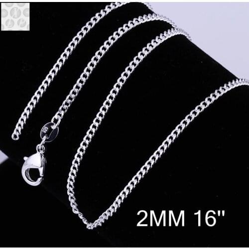 C015-16 Hot sale fashion different sizes N925 Silver color snake chain