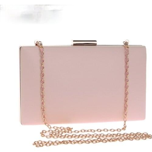 Women PU Fashion Clutch Mixed Color Leather Metal Ladies Evening Bags Party Wedding