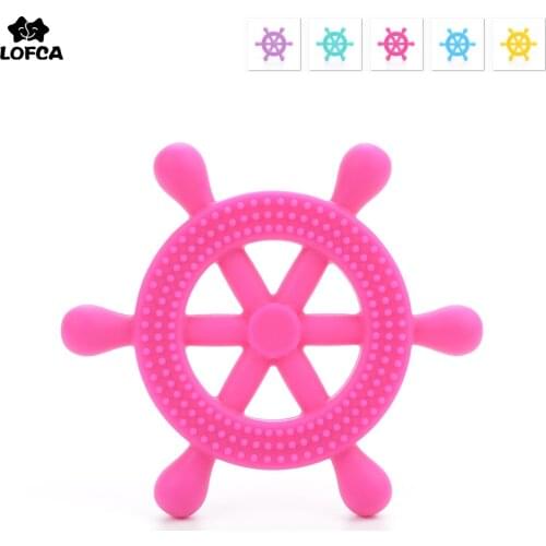 1pc Helm Silicone Teether Carrier Toy BPA Free Teething Necklace Safe For Baby Gift Teething Necklace Shower 5 Color