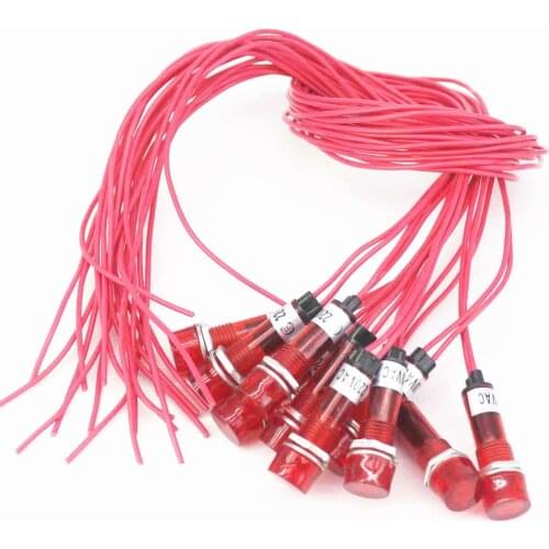 10PCS 220V Red Indicator Lamp Signal Switch Light Special For Water Tank Heater Food Grade