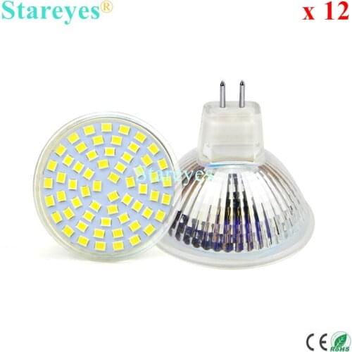 12 pcs 2835 3528 SMD 60 LED 4W MR16 (DC12V) LED Spotlight lamp Downlight Droplight Bulb LED lamp led light Spot light lighting