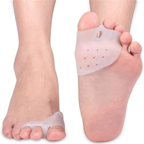 2pcs Silicone Gel Toe Separator Bunion Corrector Toe Expander Hallux Valgus Straighten Protect Feet Pedicure Foot Care Tool