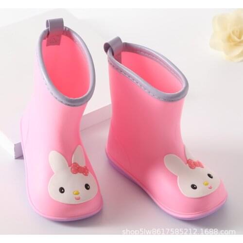 2020 new fashion PVC rubber kids baby cartoon shoes children water shoes waterproof rain boots classic kids shoes