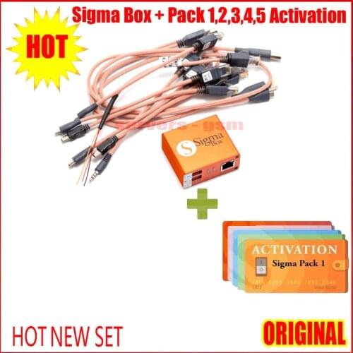 2021 Newest Original Sigma Box with Cable Set (9pcs.) + Sigma Pack 1, 2, 3, 4, 5 Activation