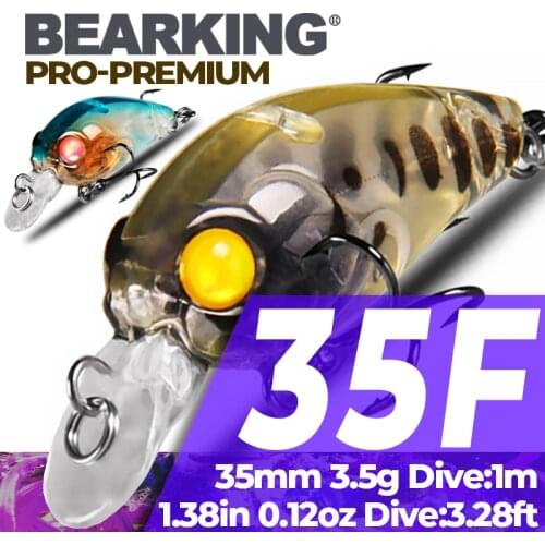 5pcs/lot Hot Model Hot Promotion fishing lures bear king 35mm/3.5g dive 1m each lot 5pcs different colors free shipping