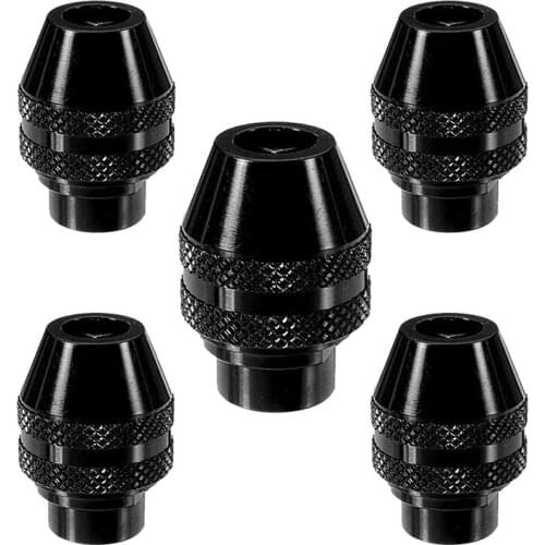 GTBL 5 Pcs Quick Change Chuck Multifunction Universal Mini Keyless Drill Chuck for Dremel Electric Grinder Tool 0.4-3.2mm