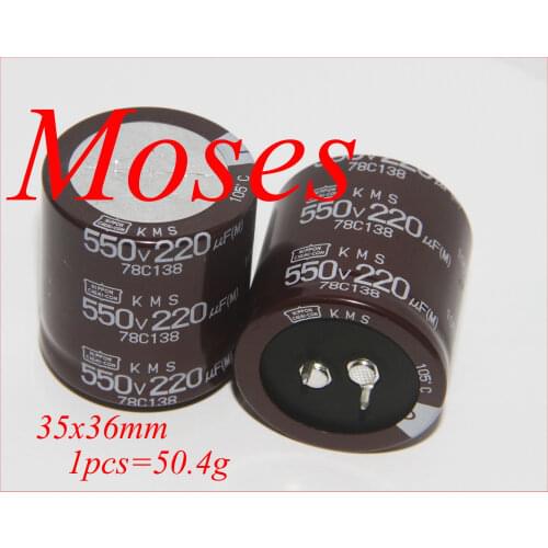 500v 220uf 550v 100% Original new NCC KMS Series Electrolytic Capacitor capacitance Radial 35x50mm