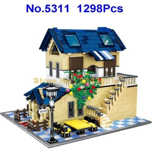 5311 1298pcs France Urban Architecture Series The Rural Villa Building Blocks Toy