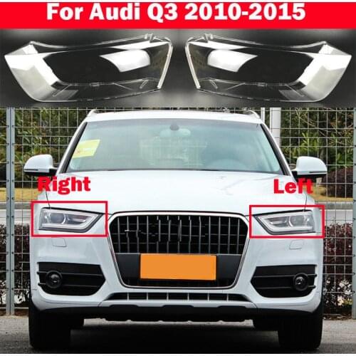 Car Front Headlight Glass Lens Lamp Transparent Shade Shell Auto Light Lampshade Cover For Audi Q3 2010-2015
