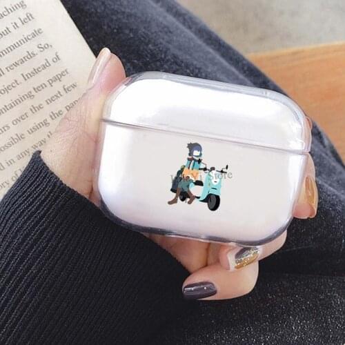 Yuru Camp Shima Rin and Scooter TPU Case For Airpods Pro Earphone Case For Airpods Wireless Bluetooth Case For AirPods 3