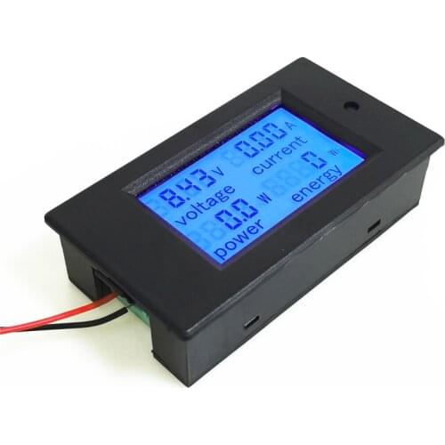 Peacefair PZEM-031 Digital Wattmeter Voltmeter Ammeter DC 6.5-100V 4in1 LCD Voltage Current Power Energy Consumption Meter