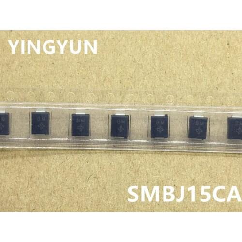 100PCS/LOT BM SMBJ15CA P6SMB15CA P6KE15CA DO-214AA two-way TVS transient suppression diode