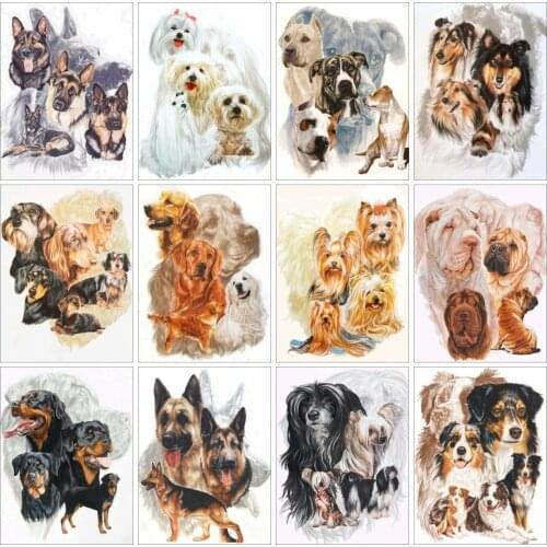 EverShine 5D Diamond Painting Cross Stitch Animals Diamond Art Dog Home Decor Mosaic Embroidery Kits Handicraft Hobby Gift