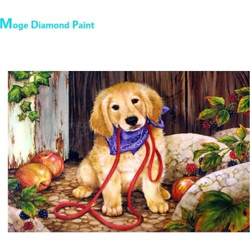 Well-behaved hound Diamond Painting Round Full Drill animal dog Nouveaute DIY Mosaic Embroidery 5D Cross Stitch home decor gifts