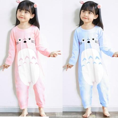 Toddler 100%cotton long sleeve Romper Infant Baby Cute Animal Costume One Piece Boy Girl Pajamas Unisex Totoro Jumpsuit overalls