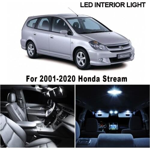 10pcs Canbus No Error Interior LED Dome Map Reading Light Kit For Honda Stream I II 1 2 2001-2020 Auto Lamp Car Accessories
