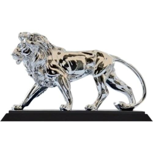 Cold cast copper lion office silver lion decoration living room TV cabinet study bogujia home decoration Home Crafts Ornament