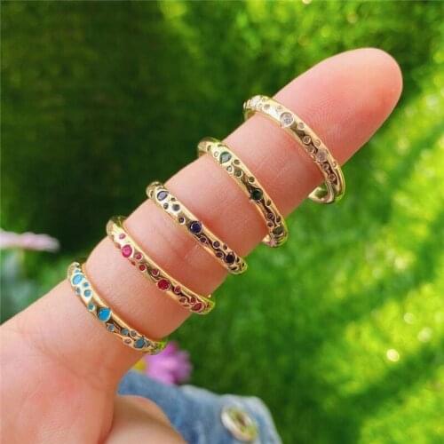 10pcs/lot Fashion colorful cz ring,plated color stone cubic zircon ring jewelry,new design women’s love rings wholesale
