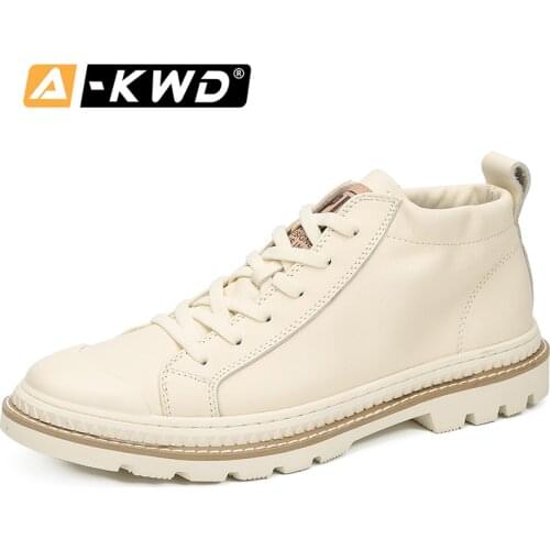 2019 Fashion Black White Tooling Shoes High Top Trainers Chaussure Homme Men Sneakers Autumn Man Shose Genuine Leather Shoes Men