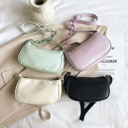 Soft PU Leather Underarm Bag Handbag Women