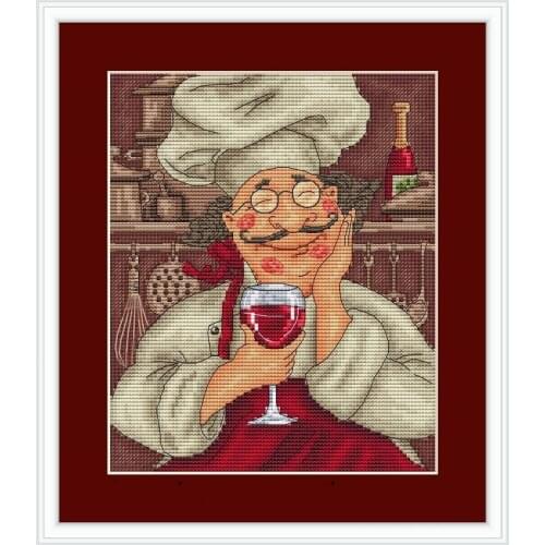 Linen fabric kitchen Cross Stitch Kit Packages Counted Cross-Stitching Kits New Pattern NOT PRINTED Cross stich Painting Set
